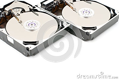 Opened hard disk Stock Photo