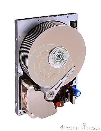 Opened Hard drive Stock Photo