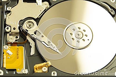 opened hard drive Stock Photo