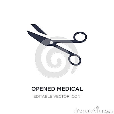 opened medical scissors icon on white background. Simple element illustration from Medical concept Vector Illustration