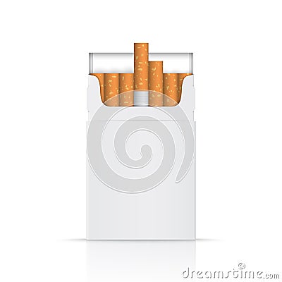 Opened pack of cigarettes Vector Illustration