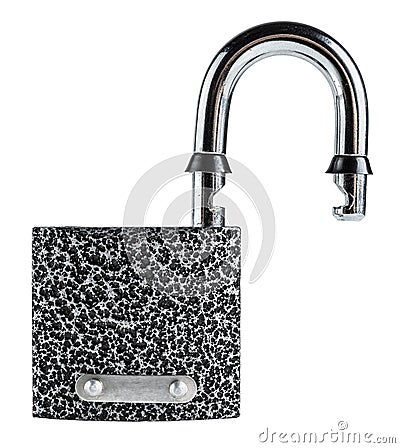 Opened padlock Stock Photo