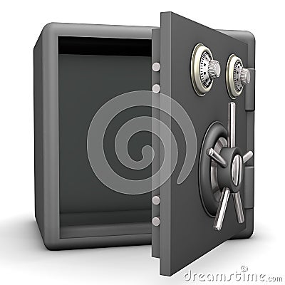 Opened Safe Stock Photo