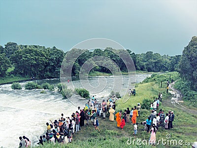 Opened Spill gates of a lake in Polonnaruwa, Sri Lanka. Editorial Stock Photo