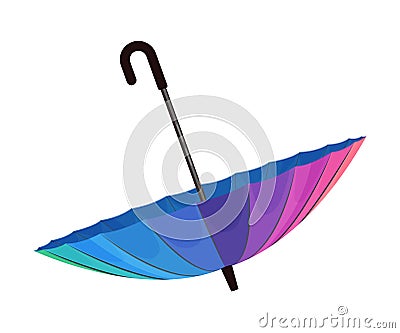 Opened Turned Down Bright Umbrella In Violet Colors Vector Illustration Vector Illustration