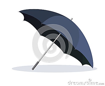 Opened umbrella isolated on white background. Vector Illustration