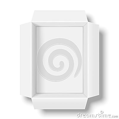 Opened White Box Vector Illustration