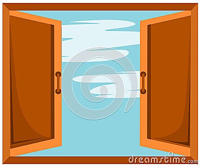 Opened window Vector Illustration