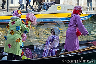 Opening Carnival procession at Venice, Italy 8 Editorial Stock Photo