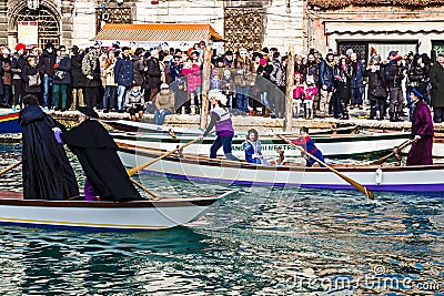 Opening Carnival procession at Venice, Italy 10 Editorial Stock Photo