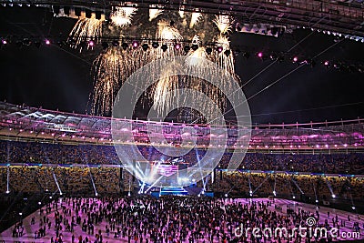 Opening ceremony of Olympic stadium Editorial Stock Photo