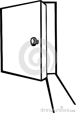 Opening door vector illustration Vector Illustration