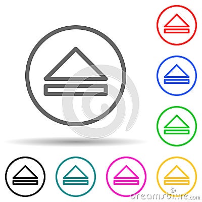 opening sign in a circle multi color style icon. Simple thin line, outline vector of web icons for ui and ux, website or mobile Stock Photo