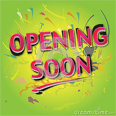 Opening Soon Stock Photo