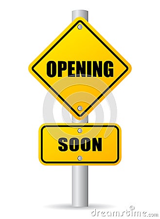 Opening soon sign Vector Illustration