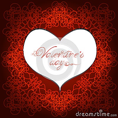 openwork frame with two hearts Stock Photo