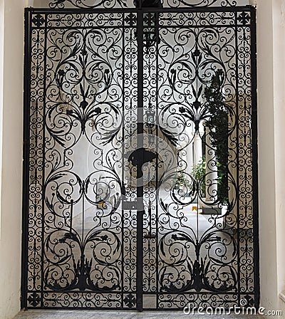 Openwork gates at Livadiya Palace Stock Photo