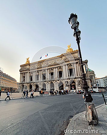 Opera de Paris, view of the opera district of Paris, France Editorial Stock Photo