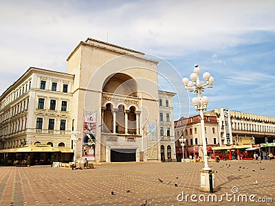 The Opera House and National Theatre, Timisoara, Romania Editorial Stock Photo