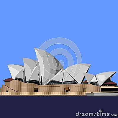 Opera House Sydney Australia Vector Building Vector Illustration