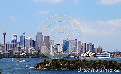 Opera House and Sydney City Editorial Stock Photo