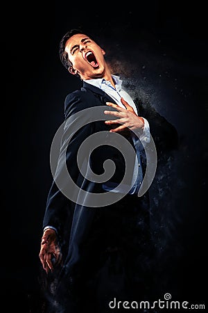 Opera singer performing Stock Photo