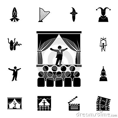 opera singer on stage icon. Detailed set of theater icons. Premium graphic design. One of the collection icons for websites, web Stock Photo