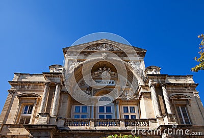 Opera theatre (1846) in Avignon, France Stock Photo