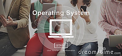 Operating System Access Connection Interface Concept Stock Photo
