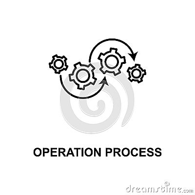 operation process line icon Stock Photo