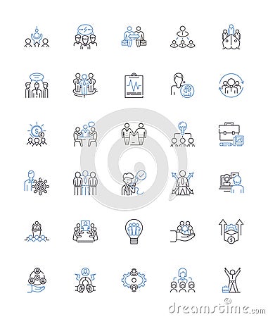 Operation system line icons collection. Windows, MacOS, Linux, Android, iOS, Ubuntu, Chrome OS vector and linear Vector Illustration