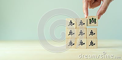 Operational excellence concept. Productivity with productive people Stock Photo