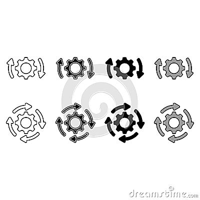 Operations icon vector set. workflow illustration sign collection. work flow symbol. automate logo. Vector Illustration