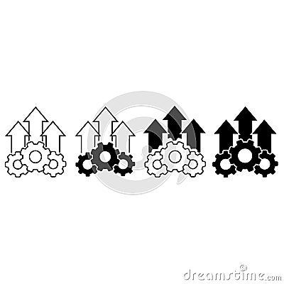 Operations icon vector set. workflow illustration sign collection. work flow symbol. automate logo. Vector Illustration