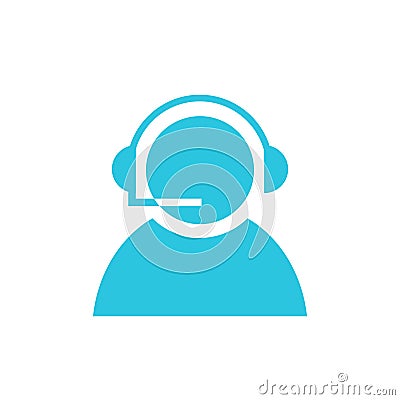 Operator icon, symbol, worker avatar, person Vector Illustration