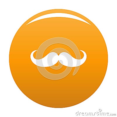 Operetta whiskers icon vector orange Vector Illustration