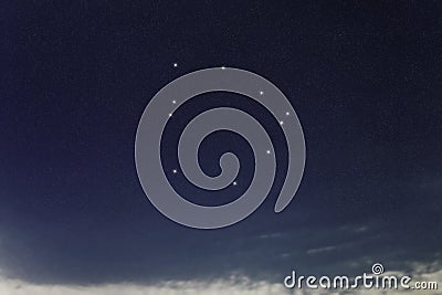 Ophiuchus constellation, Cluster of stars, Serpentarius, Serpent bearer Stock Photo