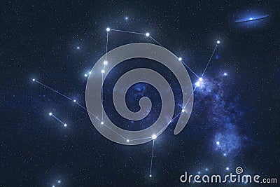 Ophiuchus constellation in outer space Stock Photo