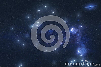 Ophiuchus constellation in outer space Stock Photo