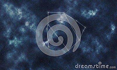 Ophiuchus Star Constellation, Night Sky Serpentarius, Serpent bearer Stock Photo