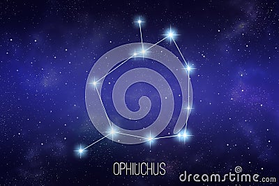 Ophiuchus zodiac constellation illustration Stock Photo