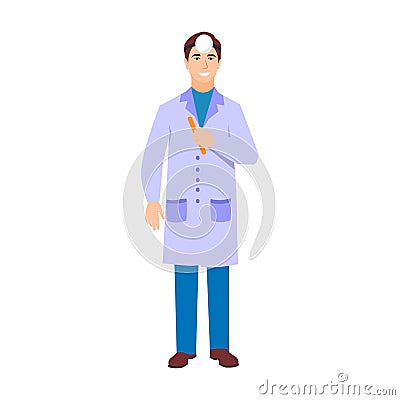 Ophthalmologist doctor character vector isolated Vector Illustration