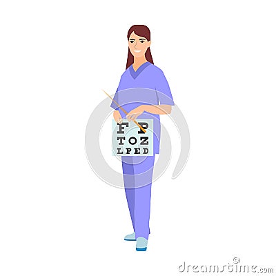 Ophthalmologist doctor character vector isolated Vector Illustration