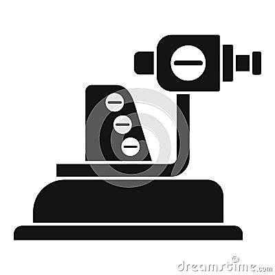 Ophthalmologist equipment icon, simple style Vector Illustration