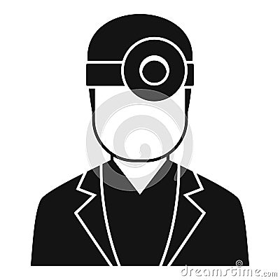 Ophthalmologist icon, simple style Vector Illustration