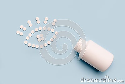 Ophthalmology healthcare concept. The eye is made of pills, Treatment or prevention of eye diseases with tablets. Stock Photo