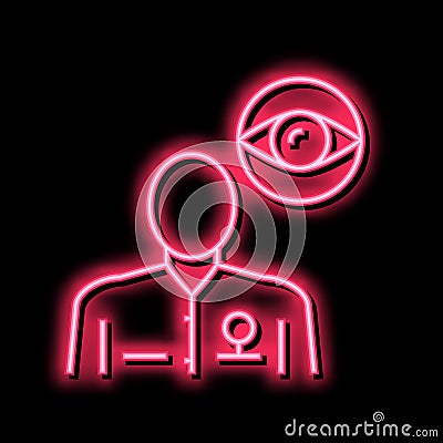 ophthalmology medical specialist color icon vector illustration Vector Illustration
