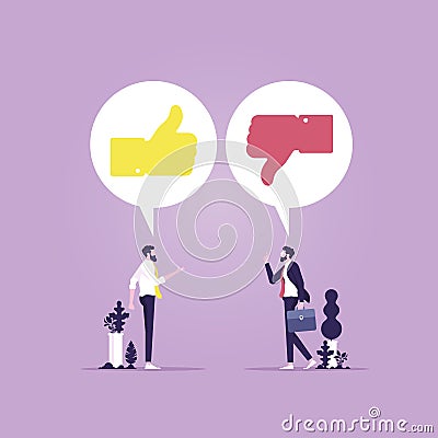 Opinion discussion concept-Constructive criticism vector illustration Vector Illustration