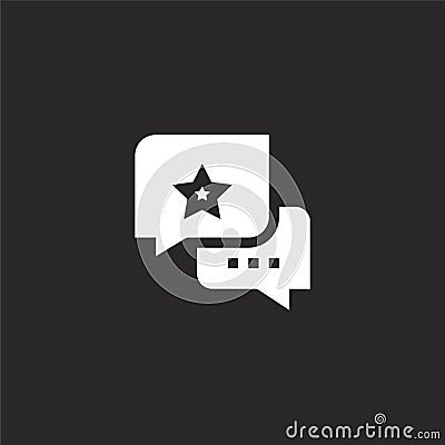 opinion icon. Filled opinion icon for website design and mobile, app development. opinion icon from filled feedback and Vector Illustration