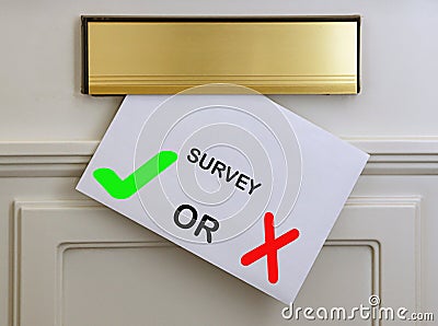 Opinion poll survey Letter Stock Photo